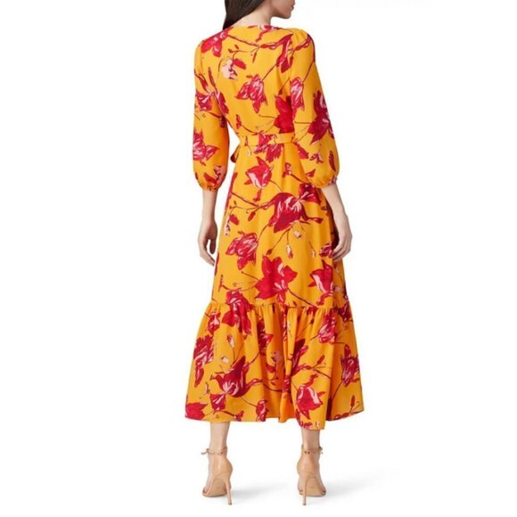 💕COLOR ME COURTNEY💕 Eleanor Wrap Dress ~ Orchid Bloom Floral Print Midi Small - Picture 5 of 13